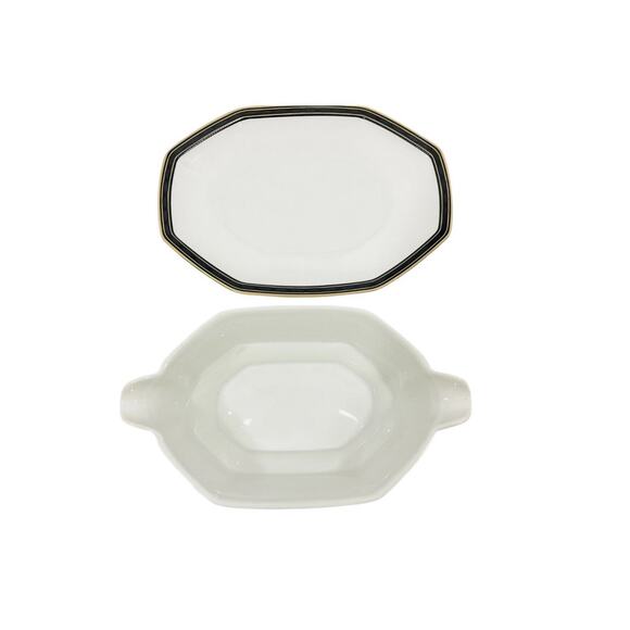 Christopher Stuart Gold Black Dress Y0009 Gravy Boat & Underplate - Picture 3 of 5